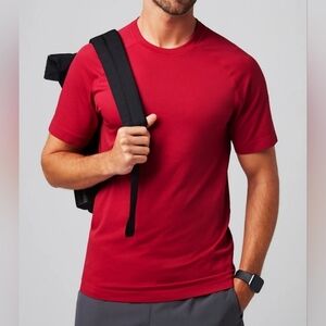 Fabletics Men's Red Short Sleeve Training Day T-shirt | Medium